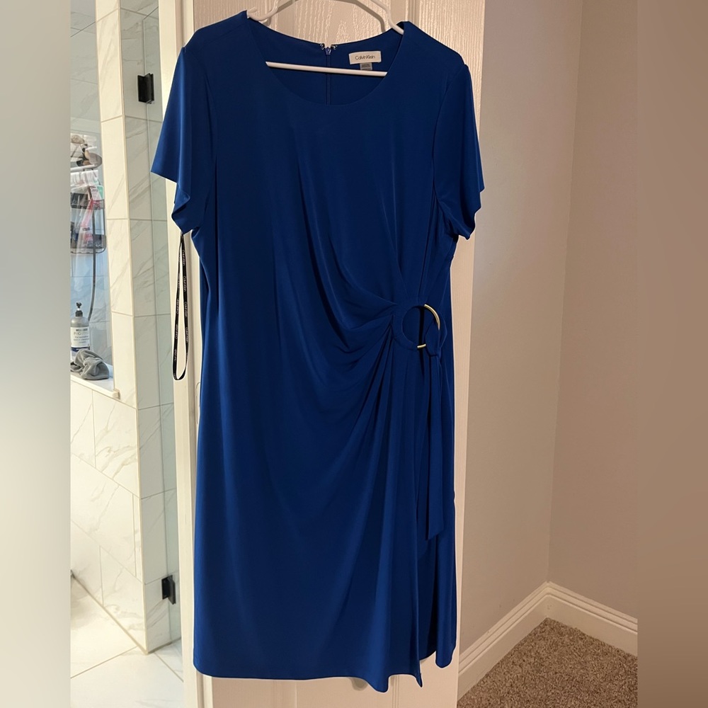 Calvin Klein blue work dress